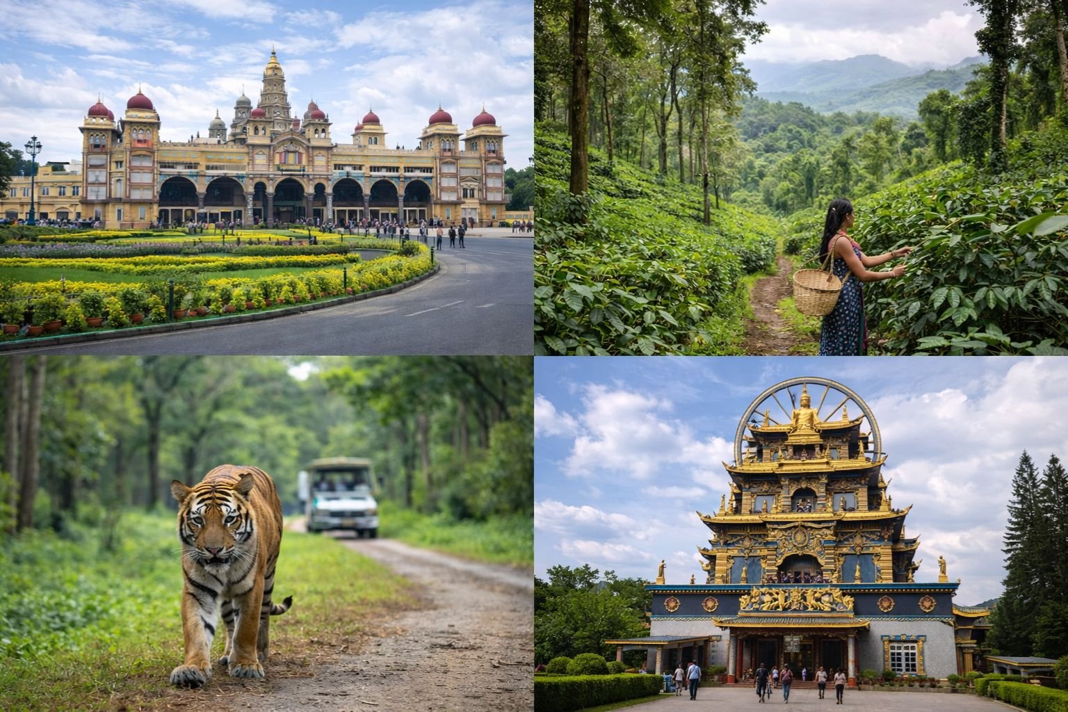 Mysore sightseeing taxi - Palace, Zoo, Chamundi Hills